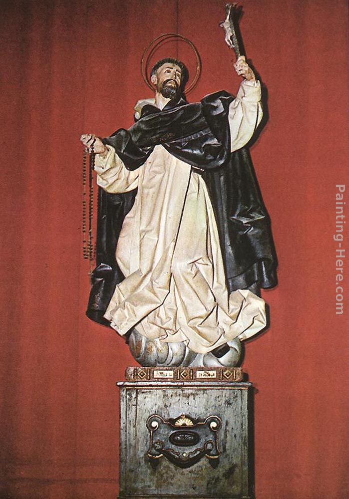 St Dominic painting - Gregorio Fernandez St Dominic art painting